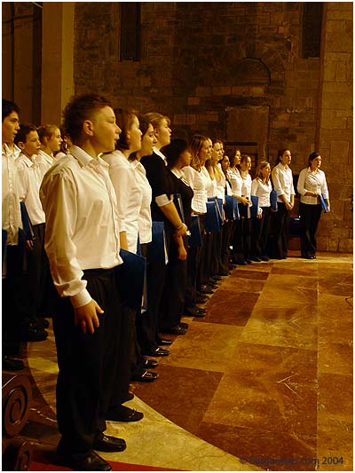 monks walk choir