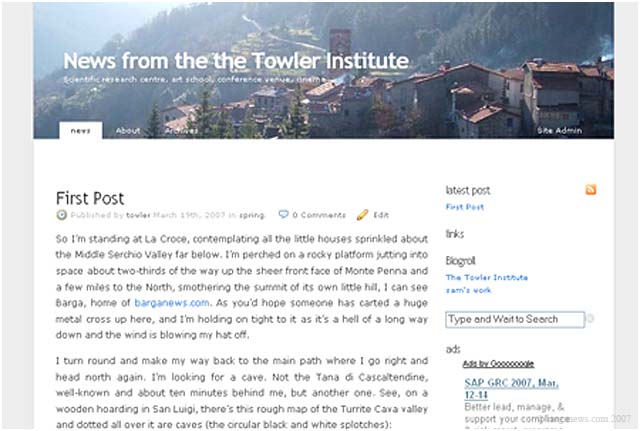 News from the Towler Institute