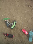 shoes found on the beach at Livorno