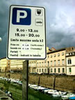 parking sign in livorno