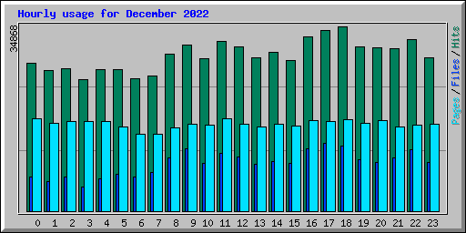 Hourly usage for December 2022