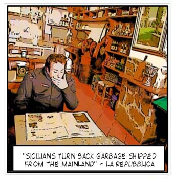 Reading the newspaper