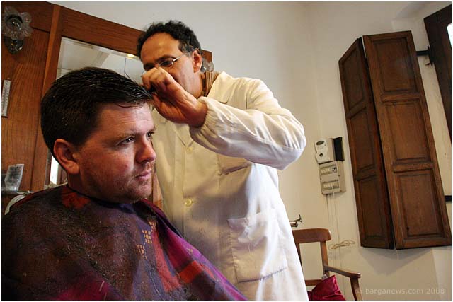 Jesse gets his haircut