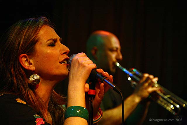 Michela Lombardi on stage at the Barga JAzz Club