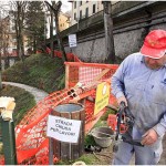 {barganews} Work almost finished on shoring up the road around Barga