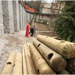 {barganews} Work almost finished on shoring up the road around Barga