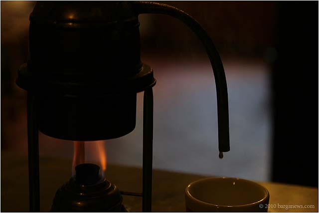 100 year old coffee machine at Aristo's