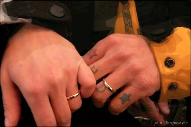 Secret motorbike wedding