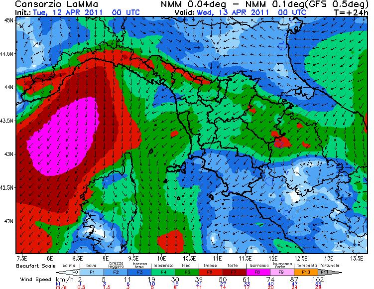 Vento forte e temperature in calo