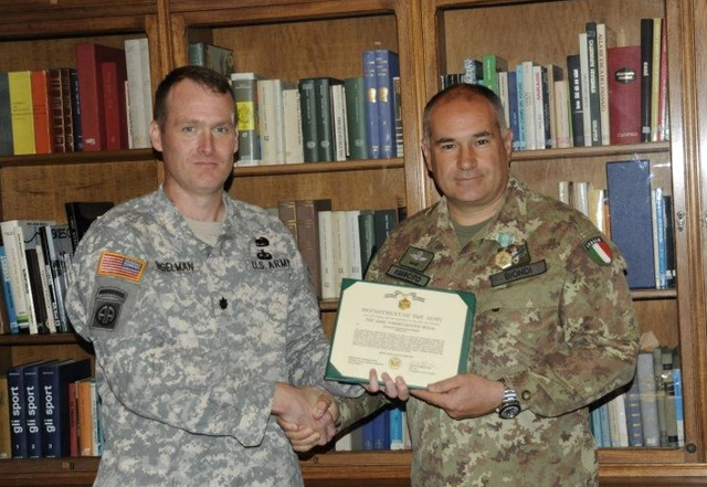 Medaglia americana per il colonnello Biondi