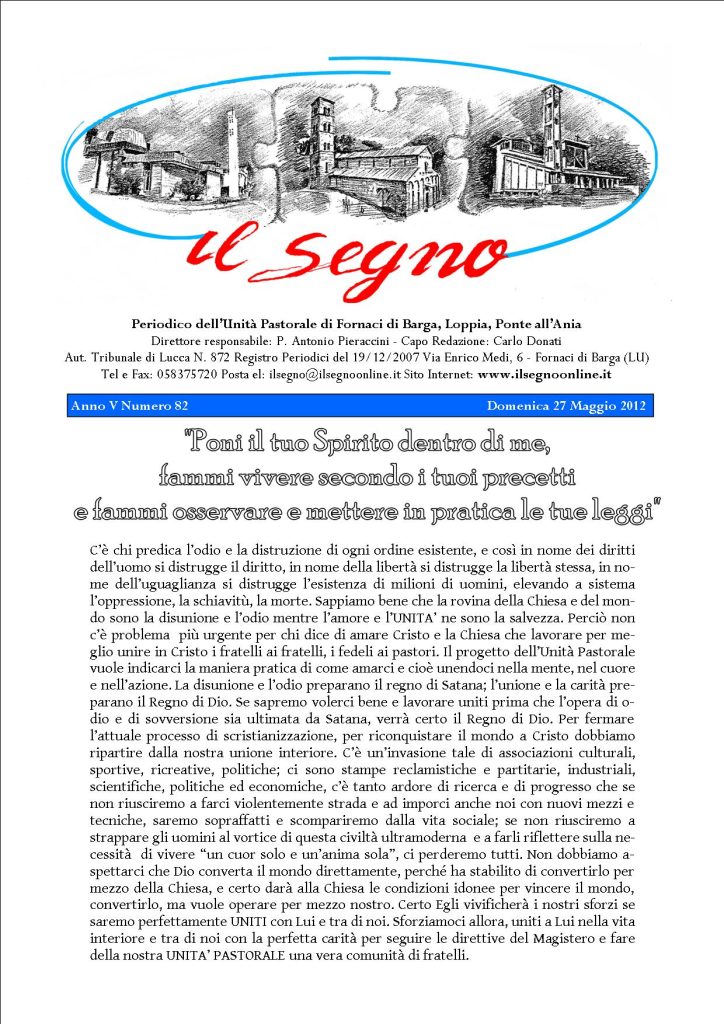 E’ uscito il periodico Il Segno