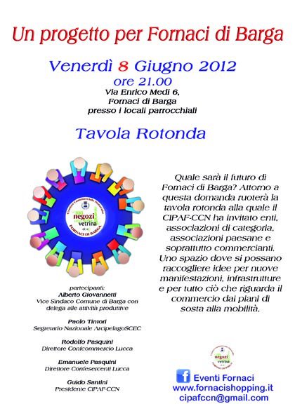 Un incontro a Fornaci per parlare del futuro economico
