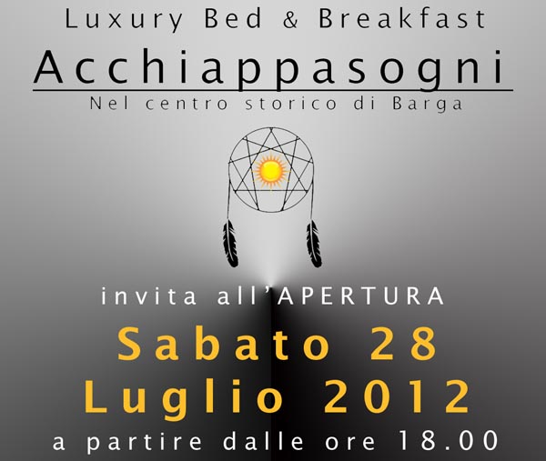 Luxury bed and breakfast Acchiappasogni opens this Saturday