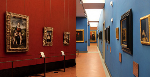 Rosse o blu? Le nuove sale degli Uffizi