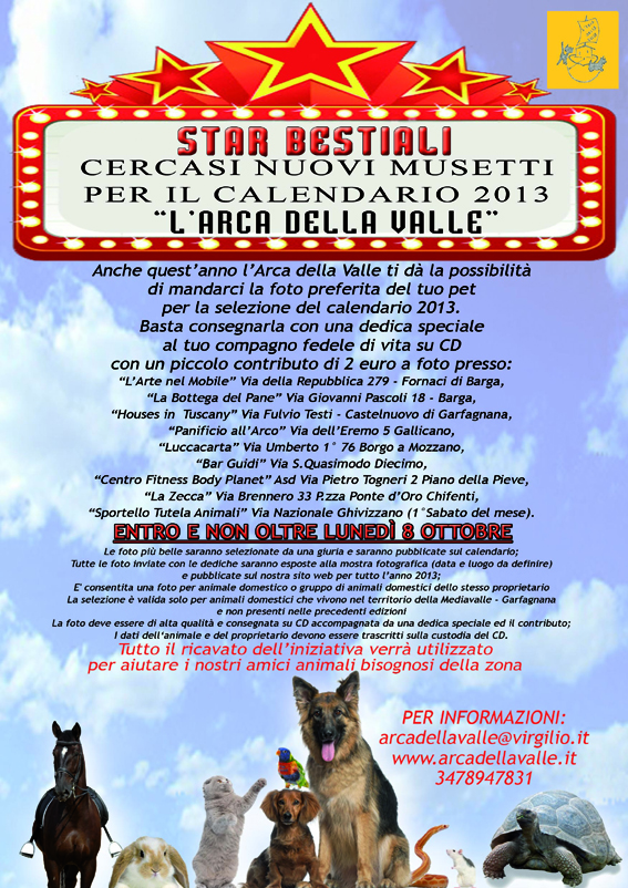 L’Arca della Valle cerca nuovi musetti per “Star Bestiali”
