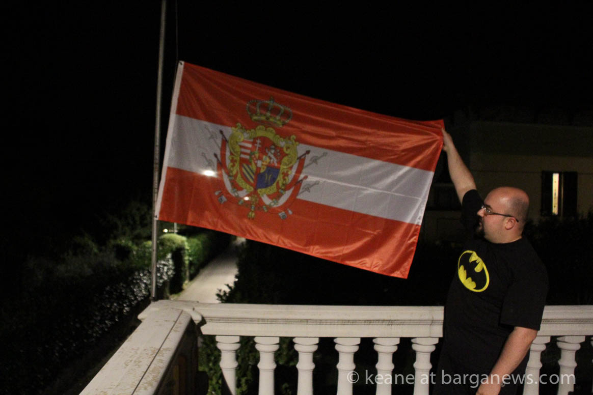Flag flying over Barga after 153 years