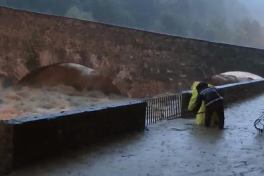 River Serchio in full flood