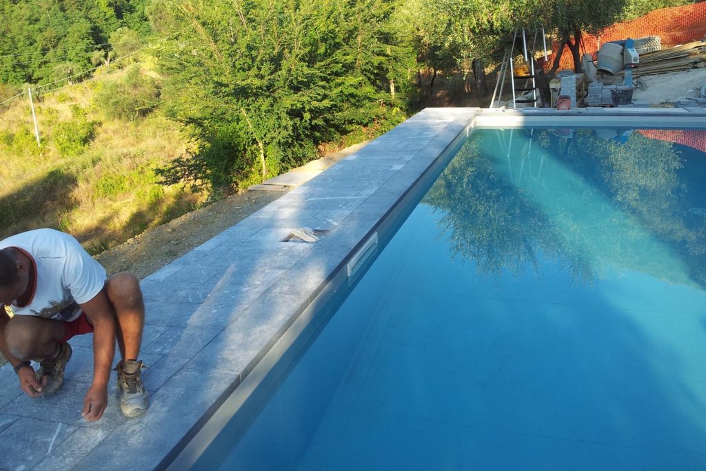 Building a Hillside Pool in Tuscany