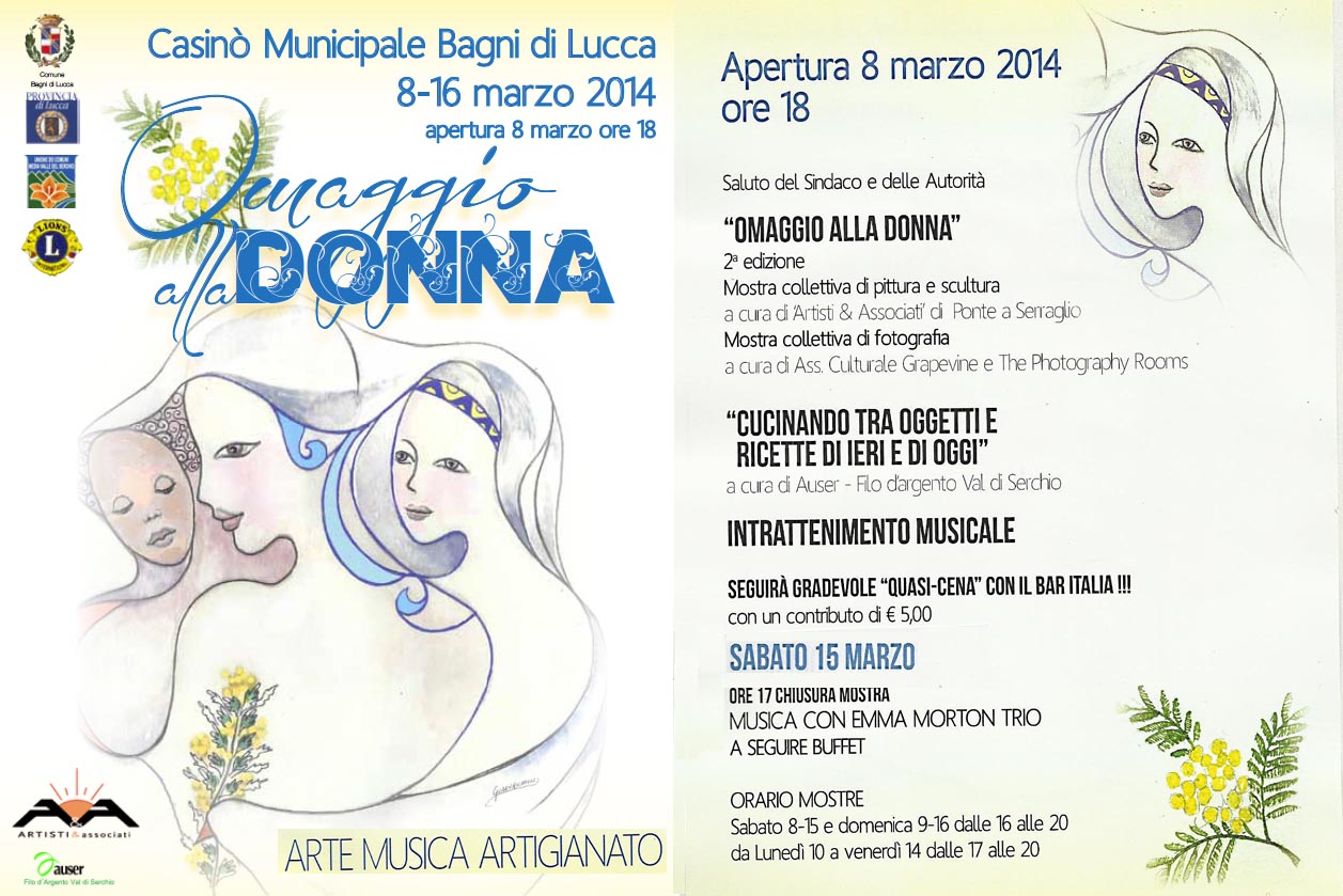 Omaggio alla Donna exhibition at Bagni di Lucca