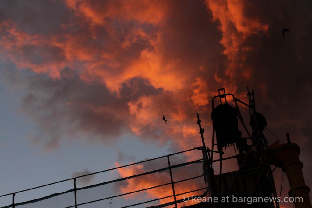 Evening light across Barga