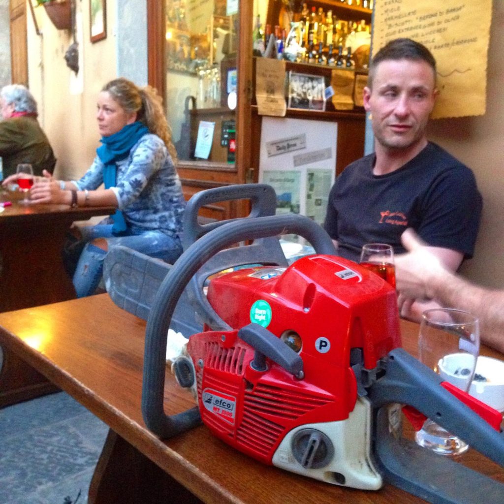 Chainsaws at the bar