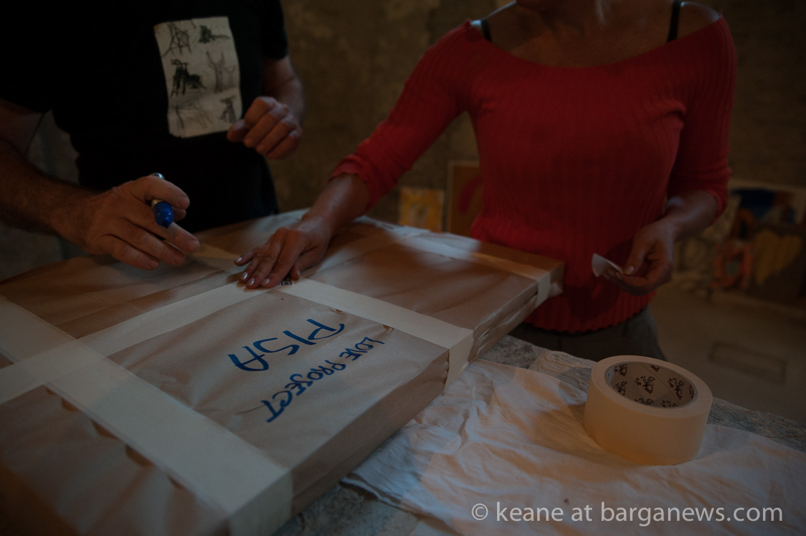 #loveproject – wooden structures removed and paintings packed