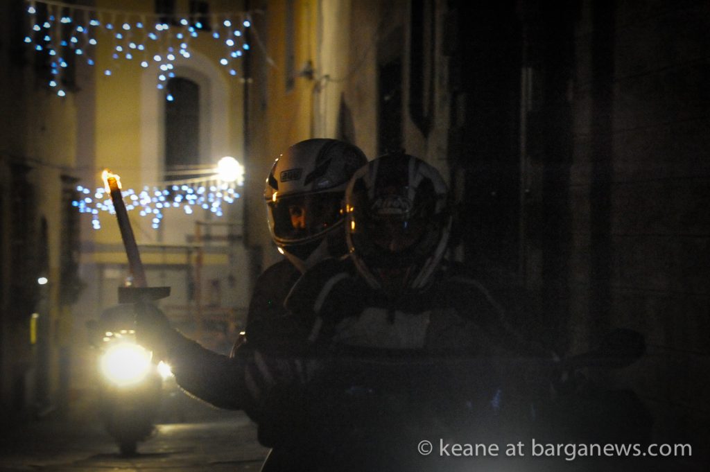 9th Annual Torchlight procession on Vespa