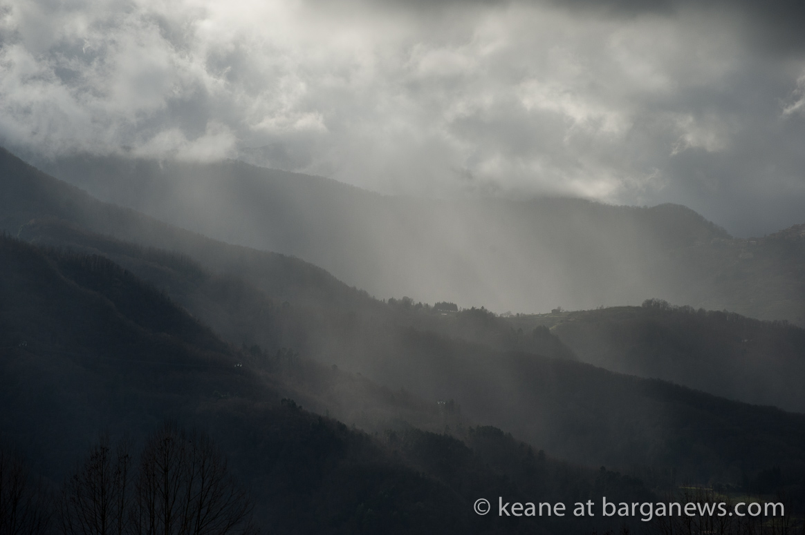 Rain clouds over Barga