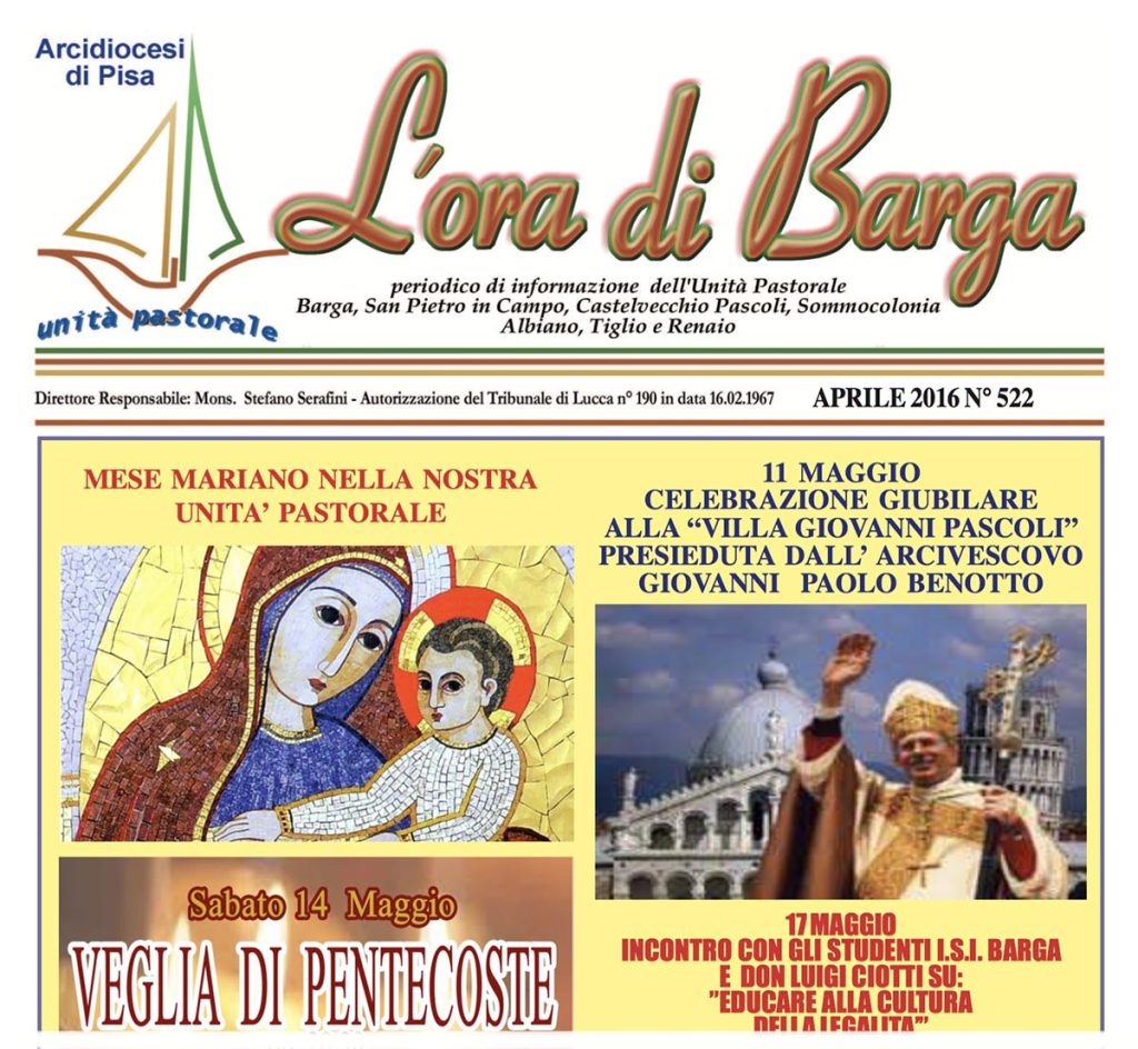 L’ora di Barga Aprile 2016 – No.522