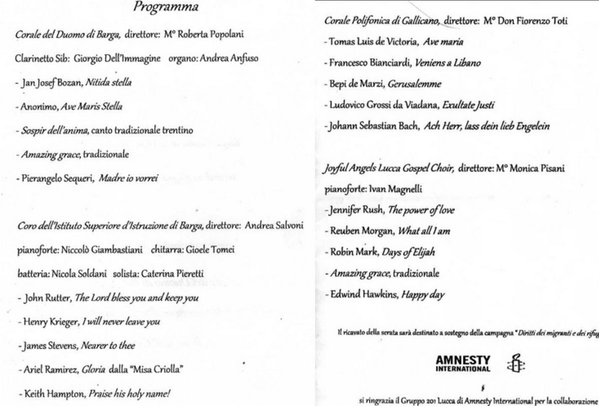 A Choral Feast At Barga