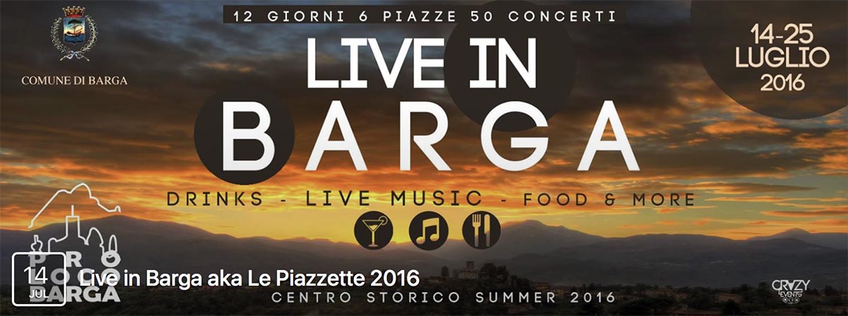 il Barga Jazz Club non prenderà parte all’organizzazione della Festa Delle Piazzette.