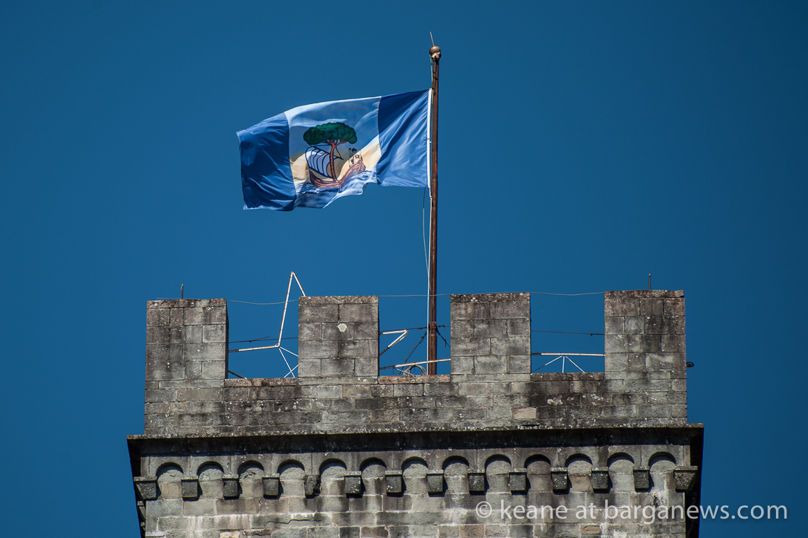 New flag flying over Barga