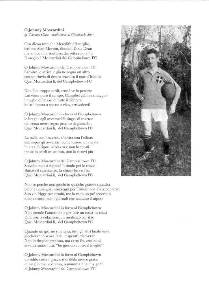 Johnny Moscardini – tribute to the only Scot to play for the Italians