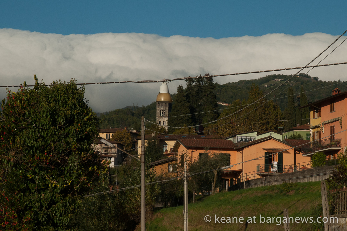 The Cavallone on the mountains behind Barga