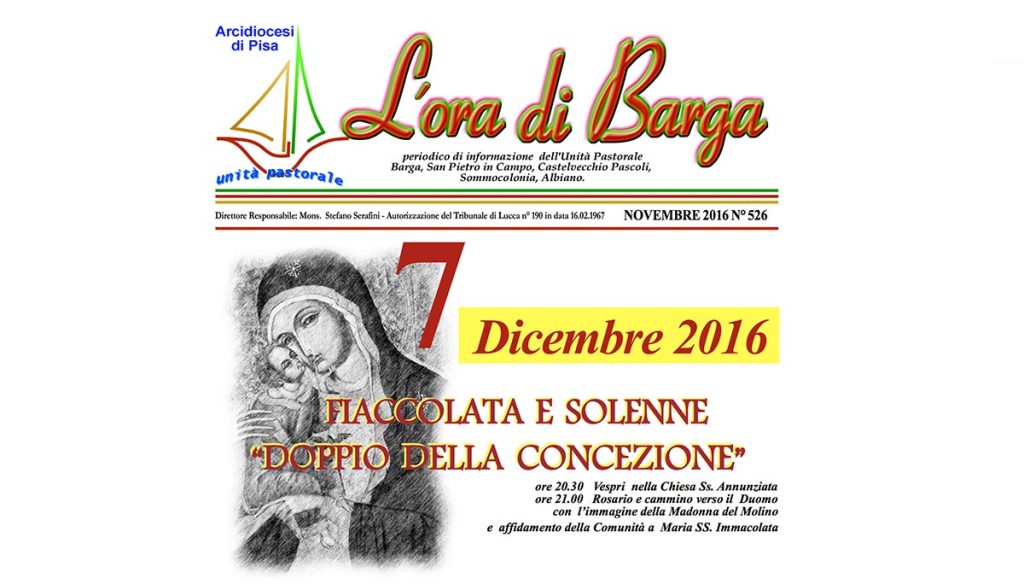 L’ora di Barga  – Novembre 2016 – 526
