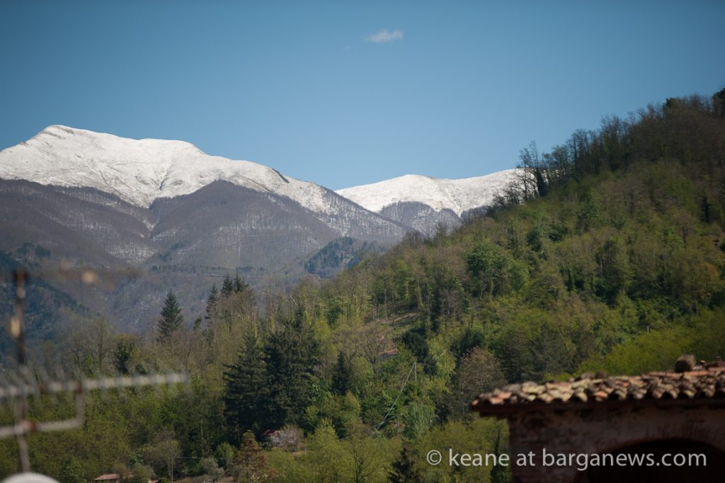 19th April and fresh snow on the mountains