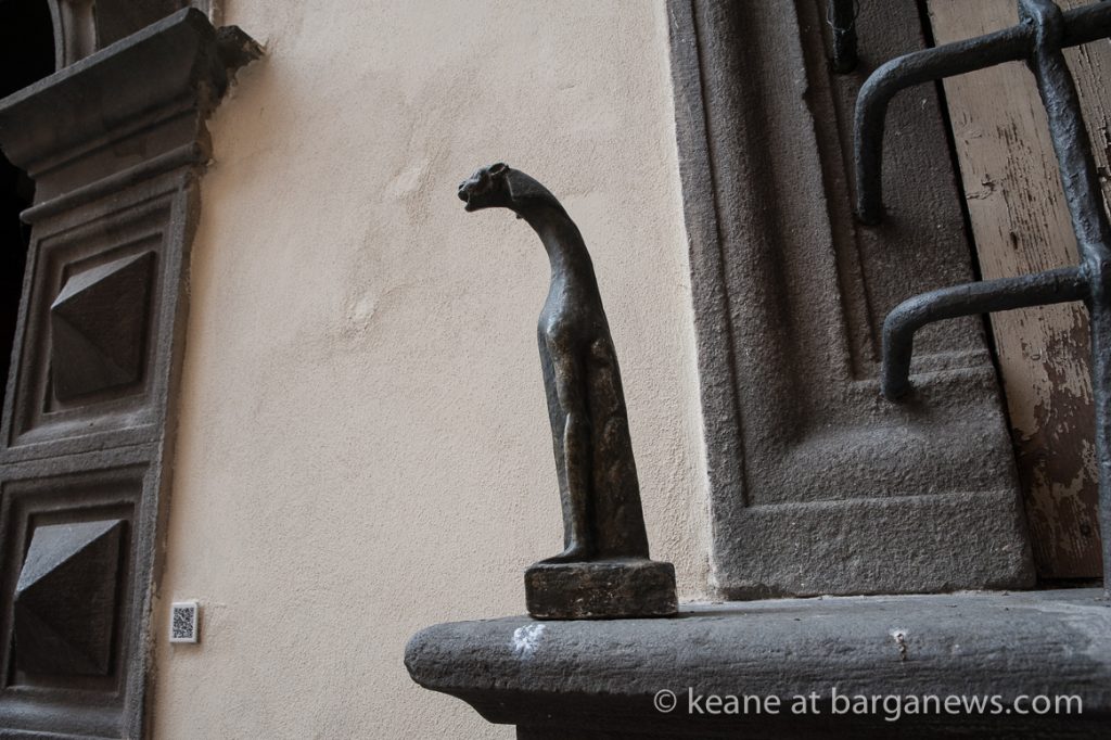 Antique plaster Gargoyle sculpture returns to Barga