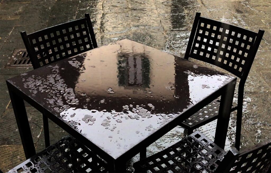 Rain storm in Barga