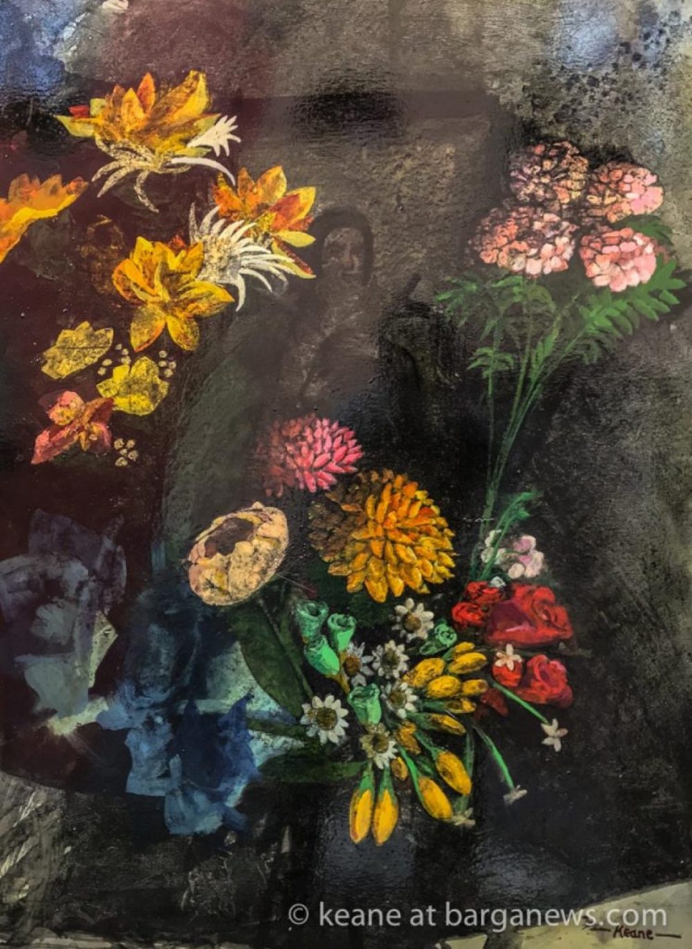 plastic flower paintings keane 8