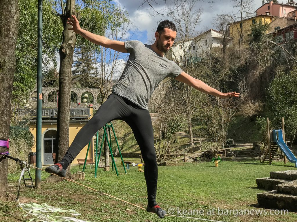 Slacklining in Parco Kennedy
