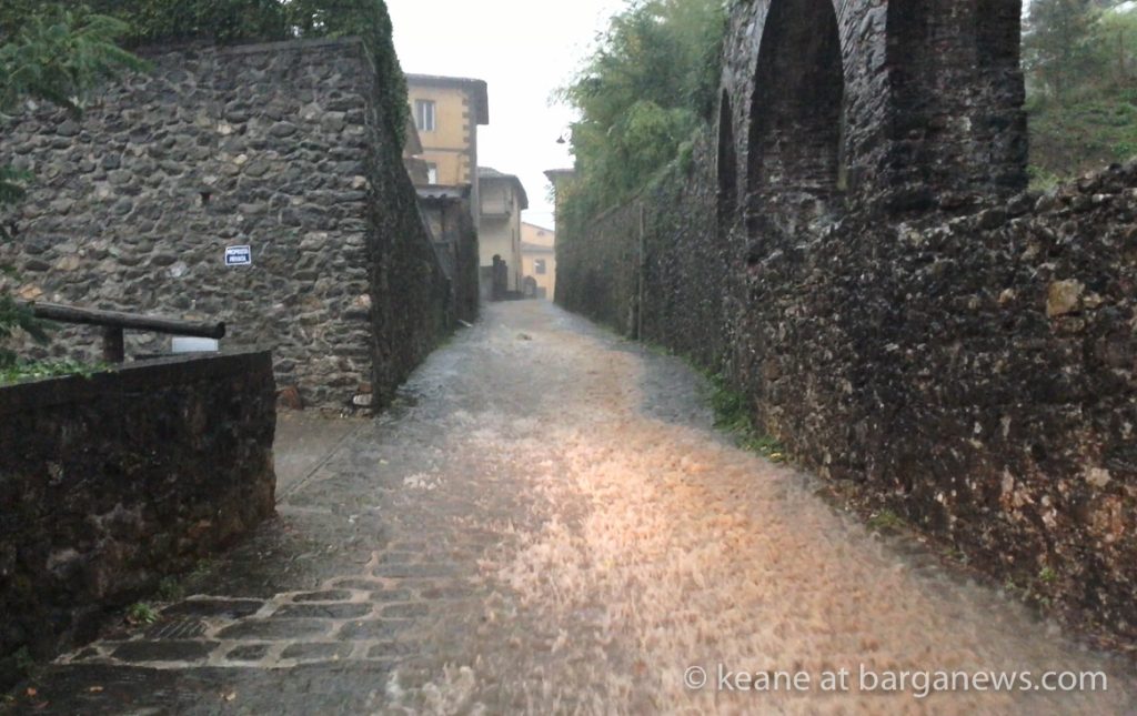 Torrential rain in Barga