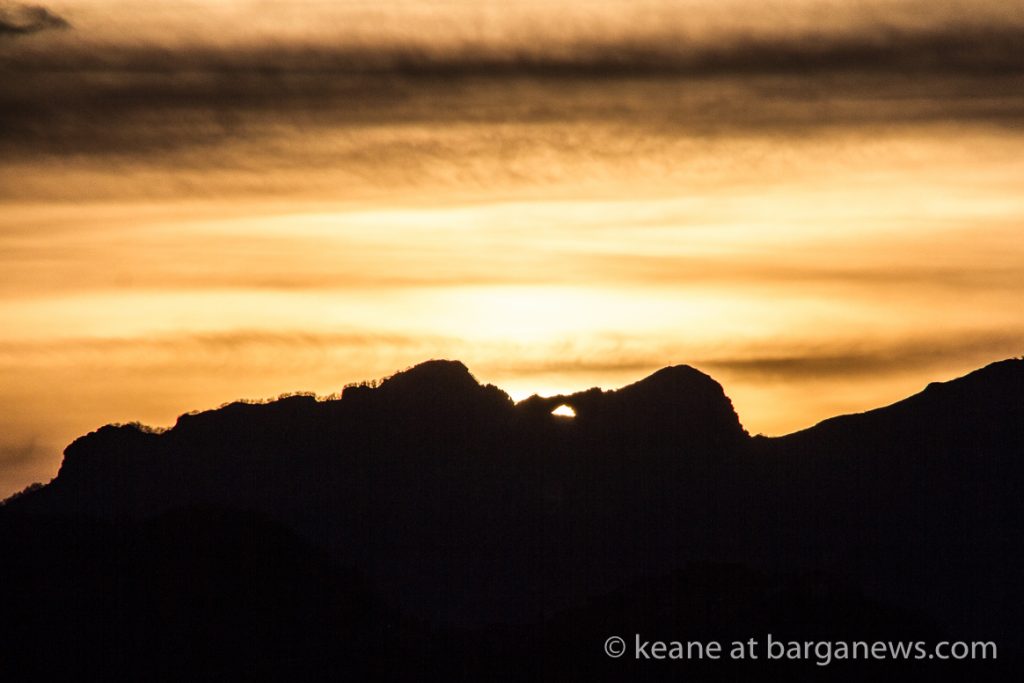 Once again no double sunset – niente doppio tramonto