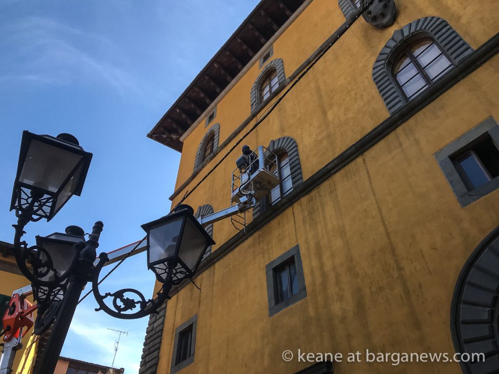 Palazzo Balduini – checks for falling masonry
