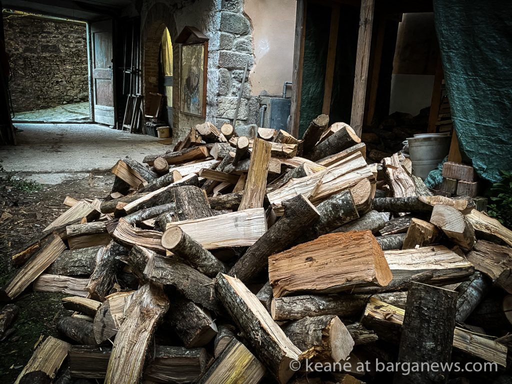 Firewood for the winter – precision tractor driving