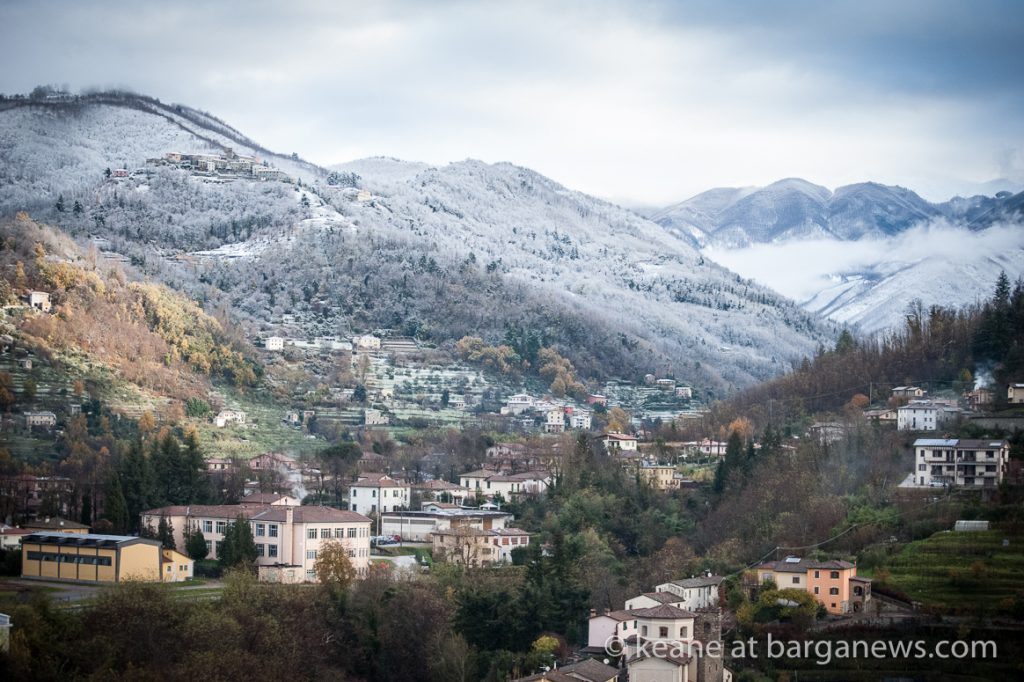Snow fall around Barga
