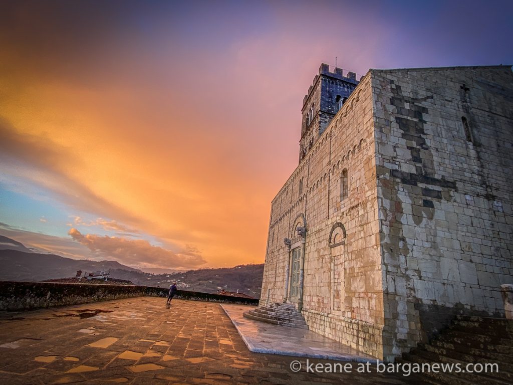 Red light over Barga