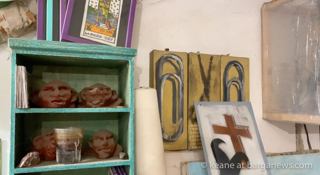 Ticking clock in Keane’s studio