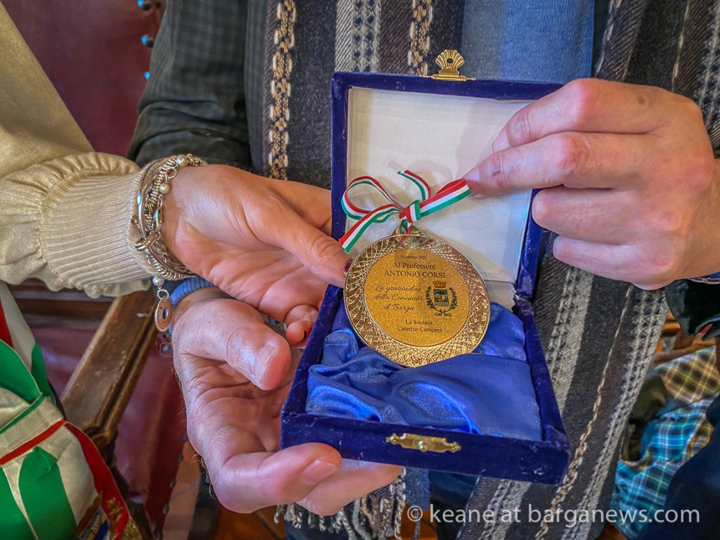 The Comune thanks Professore Antonio Corsi