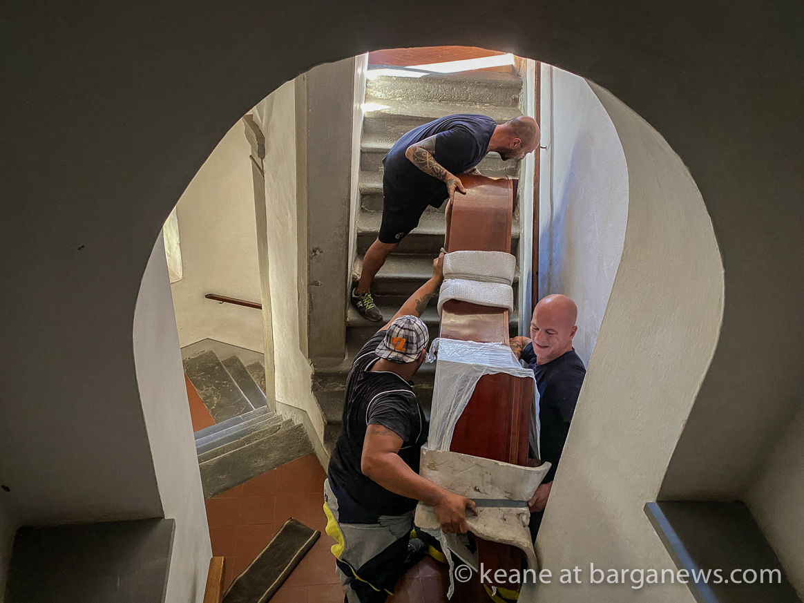 Moving a grand piano to a second floor apartment