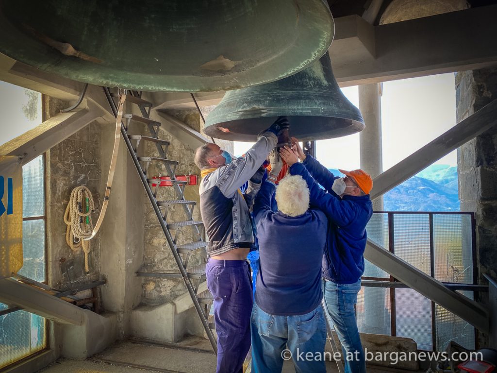 Maintenance on the Duomo Bells